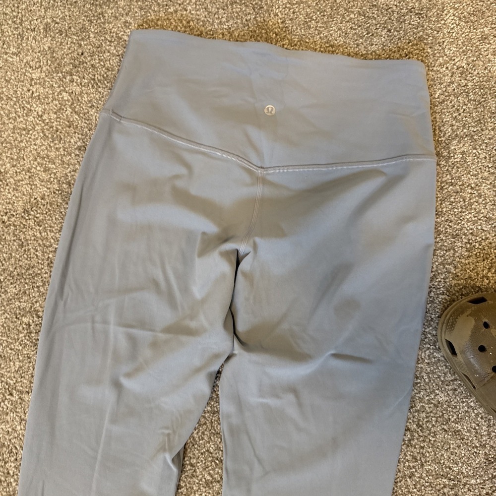 Lululemon Flare Leggings Womens Size 10 Gray High Rise Yoga Pants Nulu Groove St - Picture 15 of 16